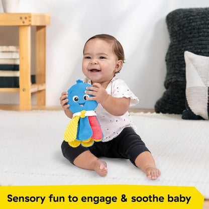 Baby Einstein Take Along Opus Octopus Soother, Portable Musical Sensory Toy with Stroller Clip, 20 Melodies and Calming Sounds for Newborn Baby, Plush Travel Toy 0-36 Months