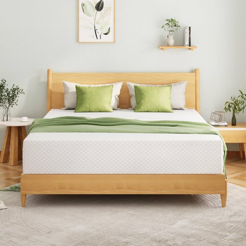 EGOHOME Twin XL Memory Foam Mattress, 10 Inch Bed Mattress in a Box with Cooling Green Tea Gel, Relieve Pressure with Medium Firm Support, CertiPUR-US Certified, 80''L x 38''W, White