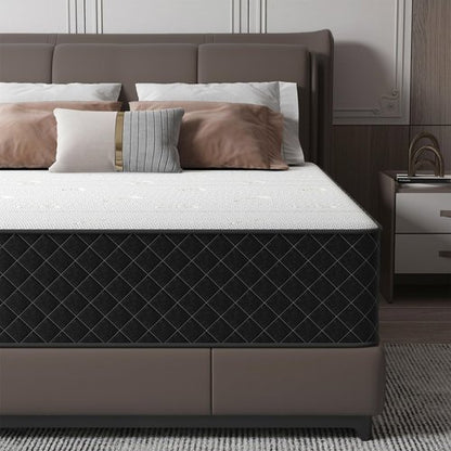 MOLPHIT Queen Mattress, 12 Inch Hybrid Mattress with Breathable Foam and Pocket Springs, Medium Firm Memory Foam Mattress for Back Pain Relief, Mattress in a Box, 60×80×12 Inch