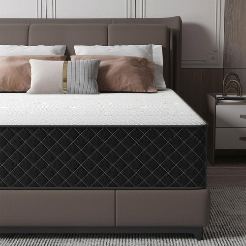 MOLPHIT Queen Mattress, 12 Inch Hybrid Mattress with Breathable Foam and Pocket Springs, Medium Firm Memory Foam Mattress for Back Pain Relief, Mattress in a Box, 60×80×12 Inch