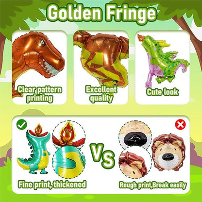 GoGoGoodie Dinosaur Theme Birthday Party Decorations - Green Dino Decor for Boys Ages 3-12