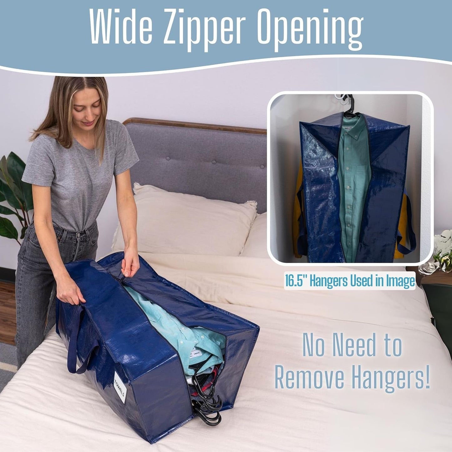 VENO Heavy Duty Moving Bags - 8 Pack with Backpack Straps & Zippers | Extra Large Packing Solution for College Dorms