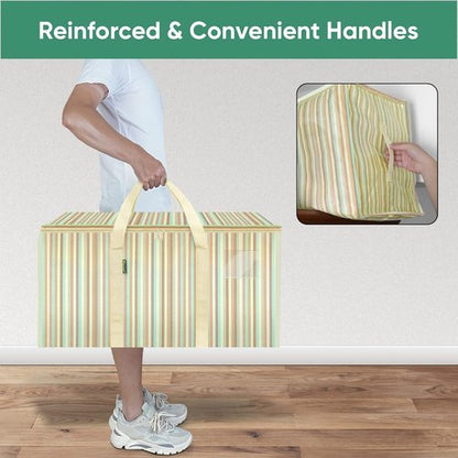 BALEINE Heavy-Duty Oversized Moving Bags - 6-Pack with Reinforced Handles for Clothes & Storage