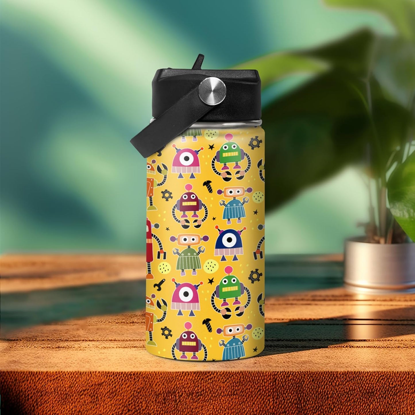 Skiennix Kids Water Bottle - Insulated 12oz Stainless Steel Tumbler with Straw | Perfect for School & Travel