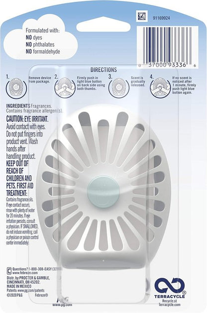 Febreze Small Spaces Air Freshener - Odor Eliminator in Linen & Sky | Pack of 6