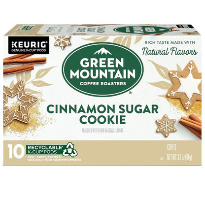 Green Mountain Coffee Roasters Cinnamon Sugar Cookie Coffee - 10 Count Pods for Flavorful Brews