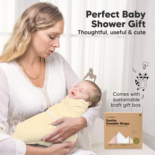 3-Pack Organic Baby Swaddle Sleep Sacks - Swaddles for Newborns, Infant 0-3 Months, Baby Girls, Boys, Soft & Snug Newborn Sleep Sack, Nursery Swaddling Blankets (Valiant, OS)