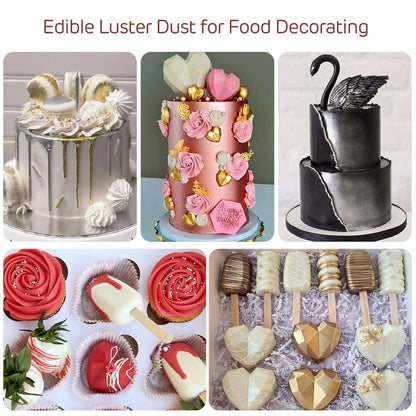 Cherrysea Rose Gold Edible Luster Dust - Tasteless Food-Grade Cake Dusting Powder | 10 Grams for Baking