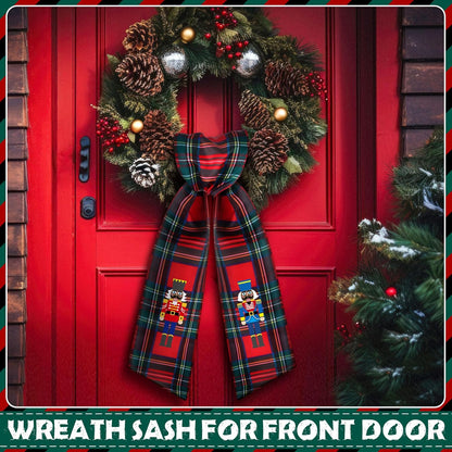 Regine Switzerland Wreath Sash - Satin Blank Sashes for Embroidery | Indoor/Outdoor Home Decor (Red, Black)