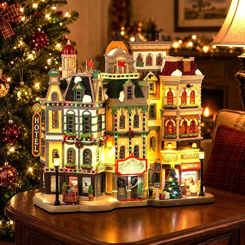 Lemax The Holly Jolly Hotel Battery Operated 4.5V - Caddington Village