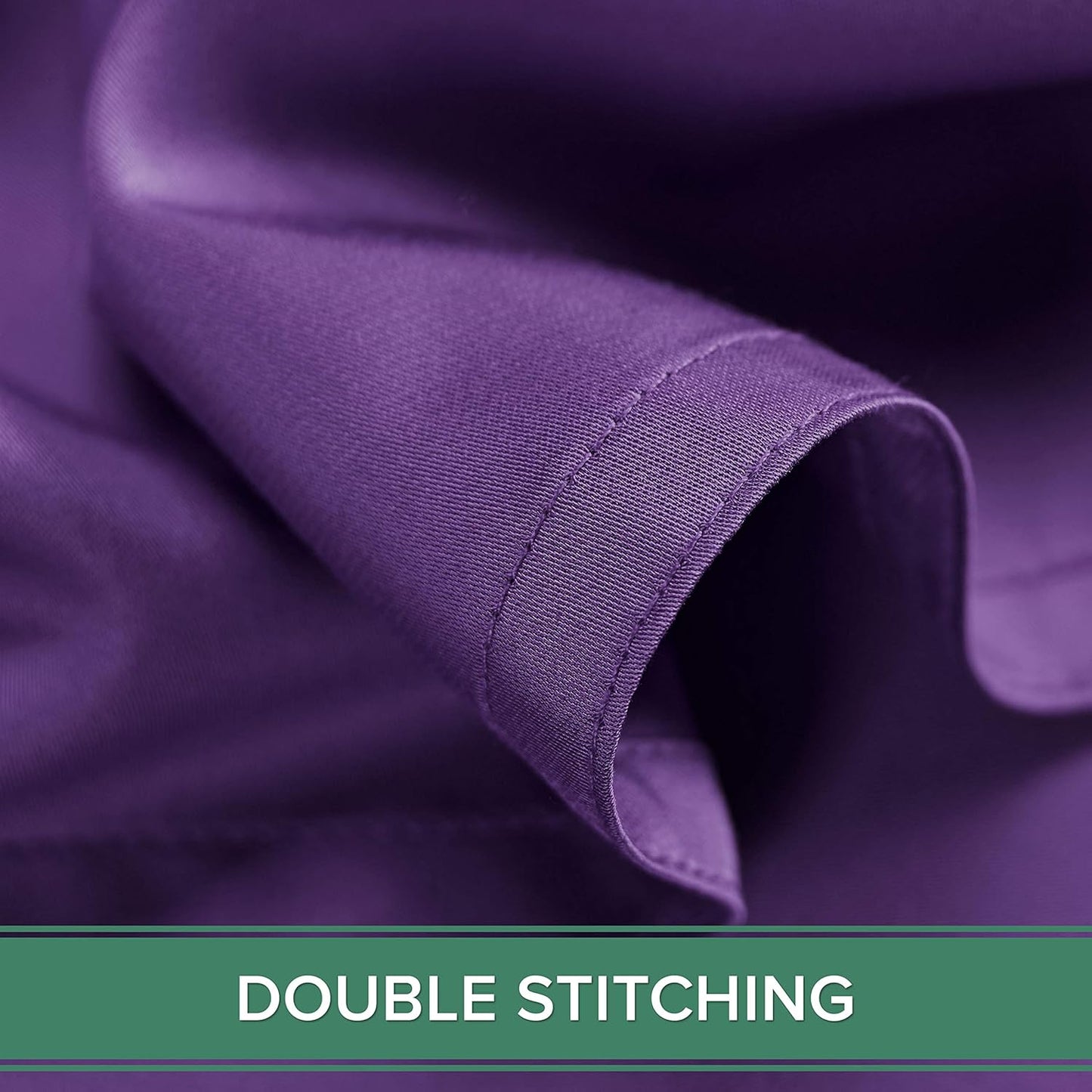 Pure Bamboo Twin Sheets - 100% Organic Viscose Bed Sheet Set | Luxuriously Soft & Cooling, Purple