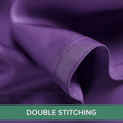 Pure Bamboo Twin Sheets - 100% Organic Viscose Bed Sheet Set | Luxuriously Soft & Cooling, Purple