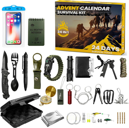 Survival Kit Advent Calendar 2025 - Essential Gear for Outdoor Adventurers | 24 Days of Cool Gadgets