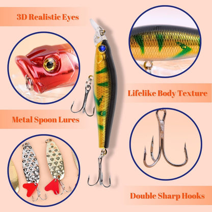 Advent Calendar Fishing Lures - 24-Day Countdown Set for Men & Teen Boys | Perfect Christmas Gift 2025