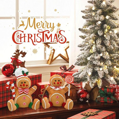 CRCZK Gingerbread Christmas Decorations - Plush Candy Cane Centerpieces for Festive Indoor Decor