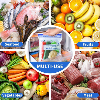 Sel Natural 24 Pcs Microwave Steamer Bags 7.9 X 8.6 Inch Zipper Steam Cooking Bags Reusable Microwave Cooking Bag for Vegetables Potatoes and Meat (24)