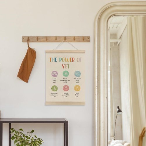 HRQKO Growth Mindset Poster Hanger Frame - Inspiring Mental Health Wall Art, 12x16 Inch
