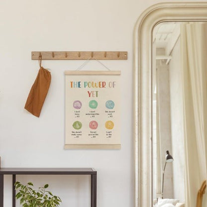 HRQKO Growth Mindset Poster Hanger Frame - Inspiring Mental Health Wall Art, 12x16 Inch