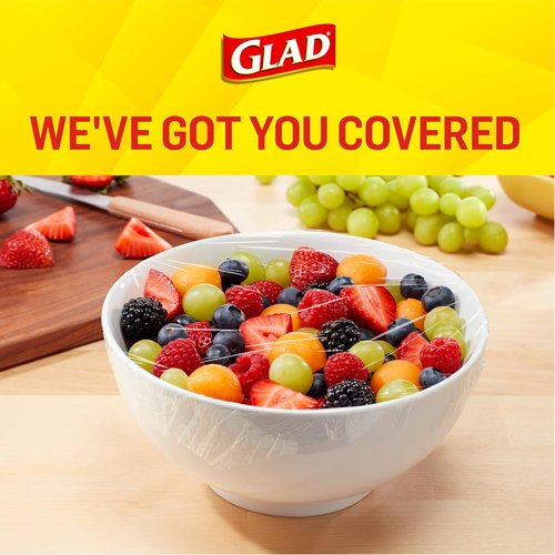 Glad Cling N Seal Plastic Wrap - Airtight Food Storage Solution | 300 Sq Ft Roll (Pack of 4)
