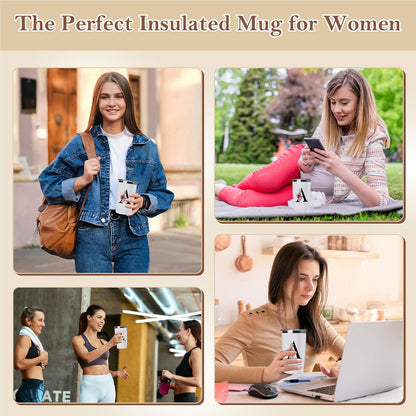 Skiennix 20 Oz Insulated Coffee Cup - Travel Tumbler with Lid | Perfect Gift for Women & Friends
