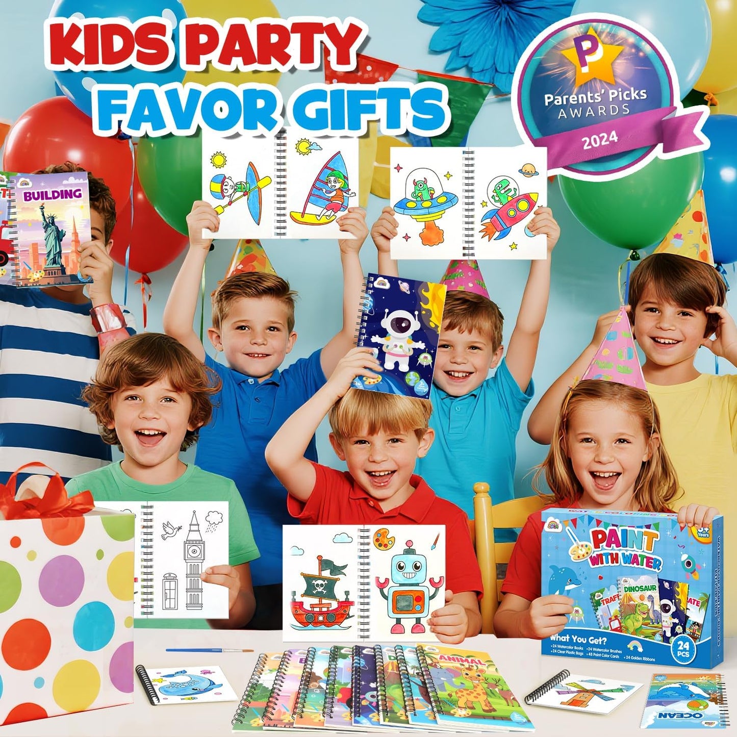 ZMLM Mini Water Coloring Books - Fun Party Favors for Kids Ages 4-8 | Bulk Goodie Bag Stuffers