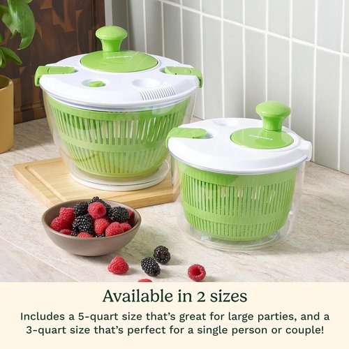 Cuisinart Salad Spinner - Efficiently Wash, Spin & Dry Greens, Fruits & Veggies | 3 Qt Capacity