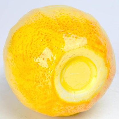 Cynkeyee Unique Lemon-Shaped Vases - Set of 2 Ceramic Decor for Flowers | 3.5 x 3.5 x 4.5 Inch