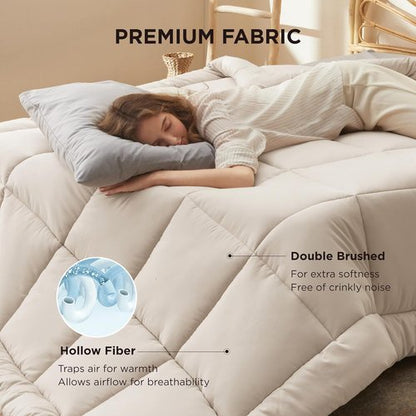 Bedsure Comforter Duvet Insert - Quilted Twin Size All-Season Down Alternative Bedding, 88 x 68 Inches