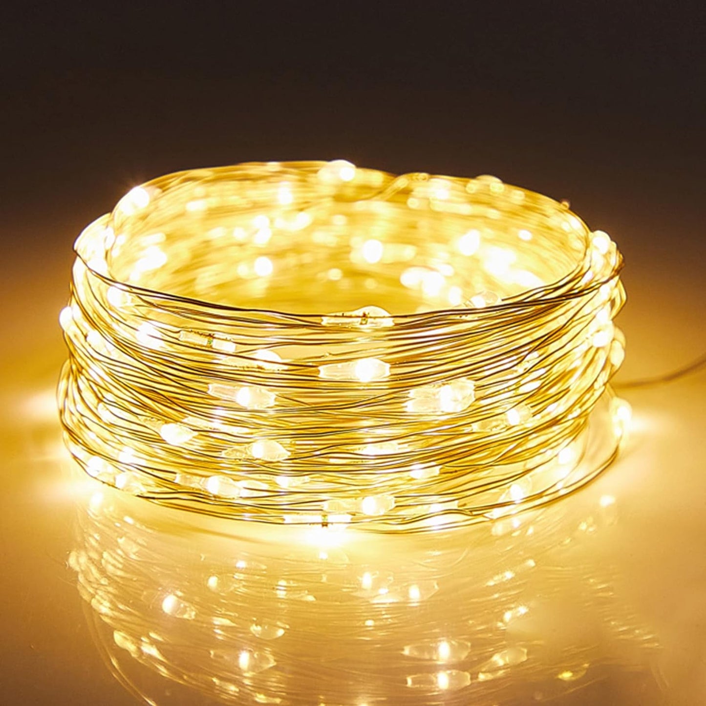 Waterglide 24 Pack Fairy Lights - 7 Ft Battery Operated LED Mini String Lights | Waterproof Silver Wire for Wedding & Party Decor, Warm White