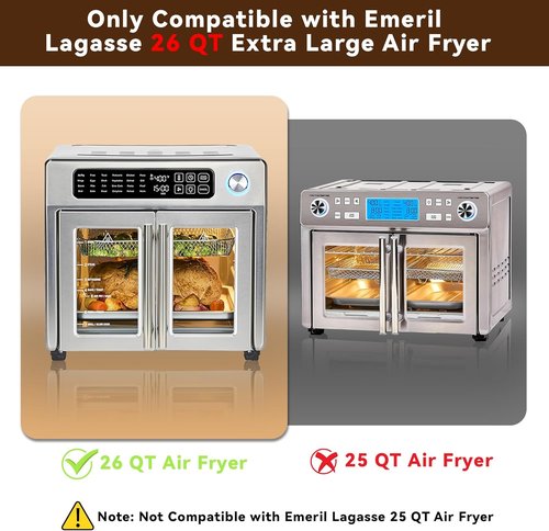 Emeril Lagasse Air Fryer Liners - 120 PCS Unbleached Parchment Paper Sheets for 26 QT Extra Large Air Fryer