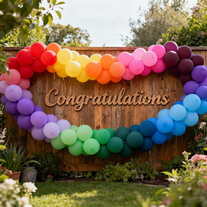 Rainbow Party Balloons by [Brand Name] - 100 Pack of 12-Inch Vibrant Latex Helium Balloons for Birthdays & Weddings