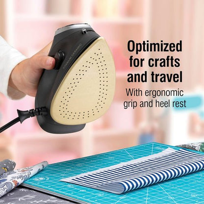 CHI Mini Steam Iron - Portable Travel Iron with Titanium Infused Ceramic Soleplate - 1000 Watts, Black