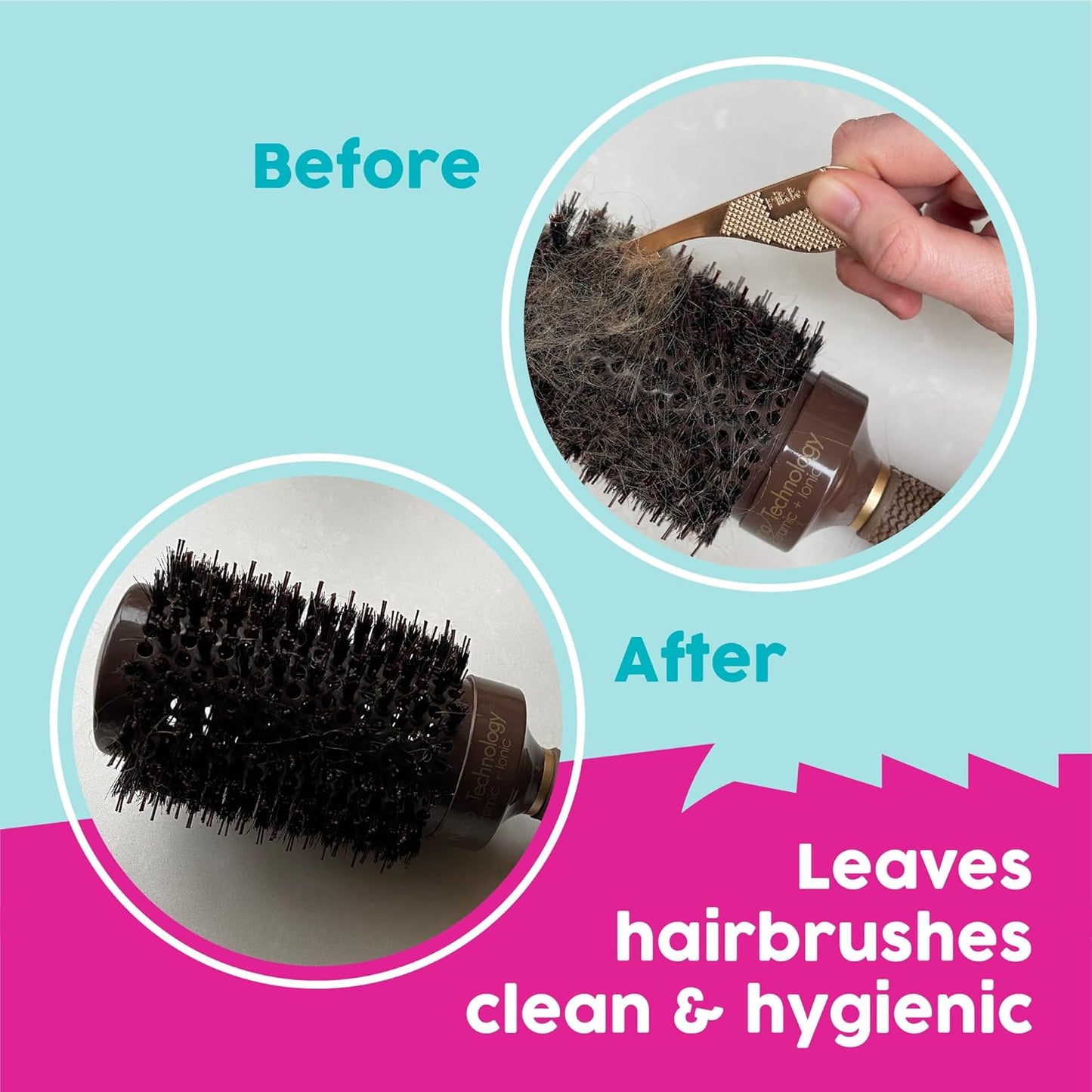 Pikk-it® Vacuum Hair Removal Tool - Effortlessly Eliminates Tangled Hair | Twin Pack for Pets & Humans