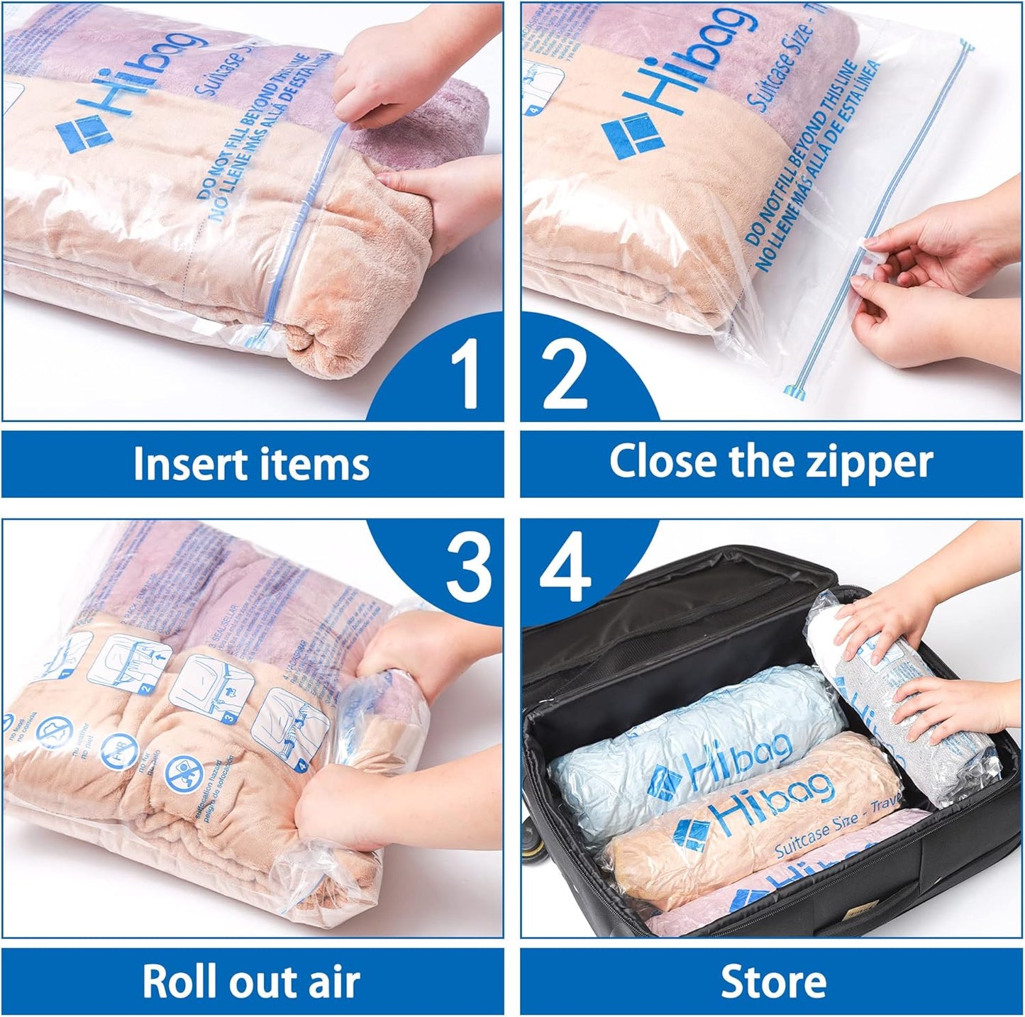Skiennix Vacuum Storage Bags - 35-Pack Space Saver Sealers for Clothes, Bedding & Comforters