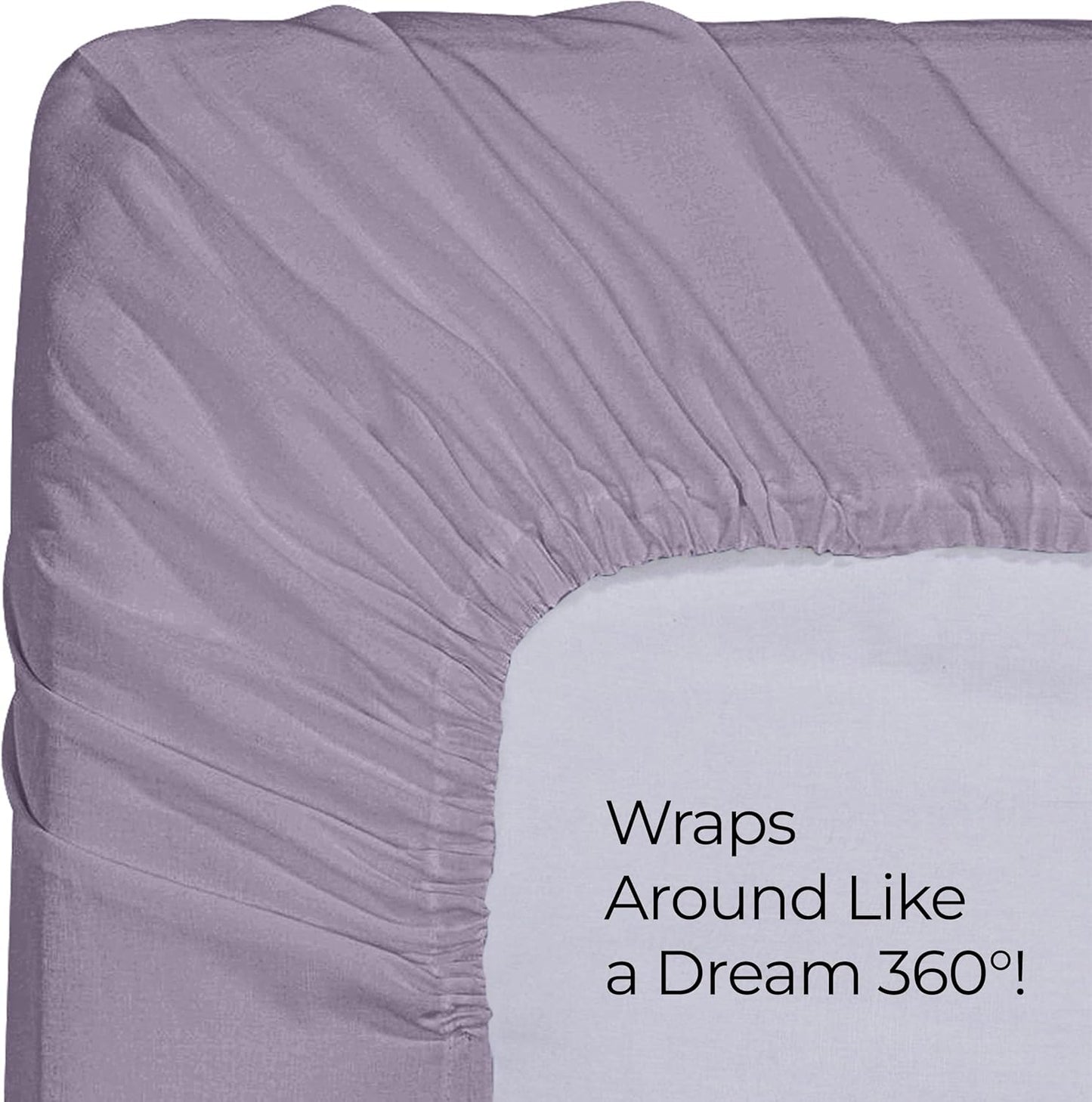 Utopia Bedding King Fitted Sheet - Soft Microfiber - Deep Pocket, Shrinkage & Fade Resistant | Lavender