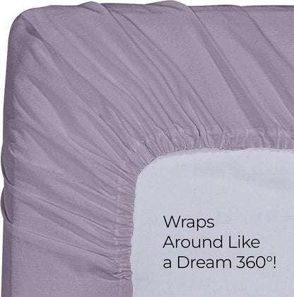 Utopia Bedding King Fitted Sheet - Soft Microfiber - Deep Pocket, Shrinkage & Fade Resistant | Lavender
