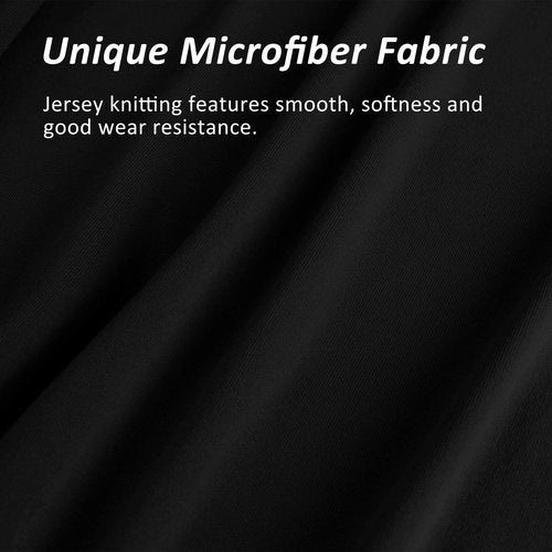 Soft Stretch Queen Fitted Sheet & 2 Pillowcases Set(No Flat Sheet) - Jersey Knit Microfiber, Super Stretchy & Stay Put for Mattress (Deep: 5"-15"), Wrinkle Resistant, Queen, Black