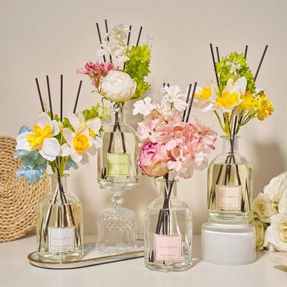 COCORRÍNA Reed Diffuser - Ocean Mist & Sea Salt | 8.5 Fl. Oz. Floral Home Decor with 8 Sticks