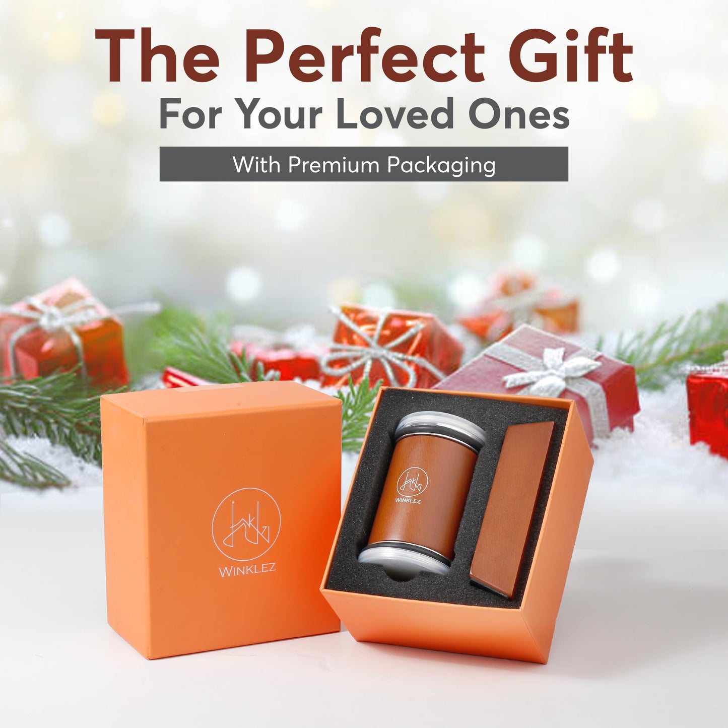 Winklez Rolling Knife Sharpener with Diamond and Ceramic Discs, Kitchen Knife Sharpener with 15° & 20° Magnetic Angles, Strong Knife Sharpening Kit (Brown)