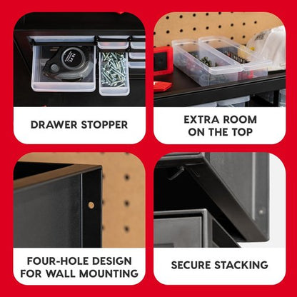 IRIS USA 36-Drawer Storage Cabinet - Versatile Organizer for Hardware, Crafts & More | Black