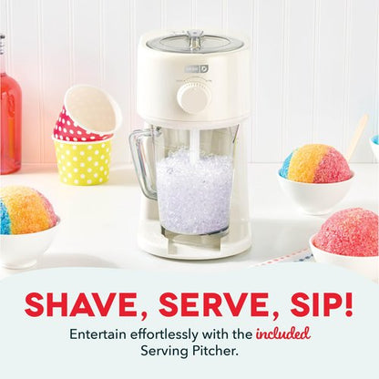 Dash Deluxe Shaved Ice & Sushy Maker with Serving Pitcher, 1L, Multi-Purpose Ice Shaver Machine for Homemade Shaved Ice, Snow Cones, Slushies, Cocktails & More - Cream