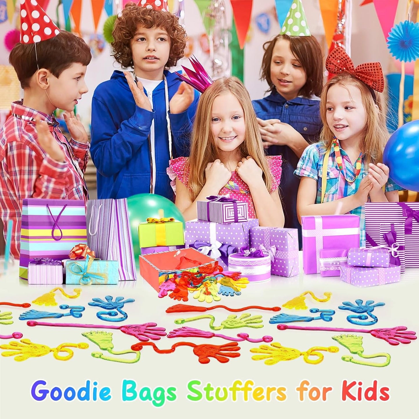 PICcircuit Sticky Hands - Bulk 30 PCS Stretchy Party Favors for Kids | Classroom Prizes & Birthday Gifts