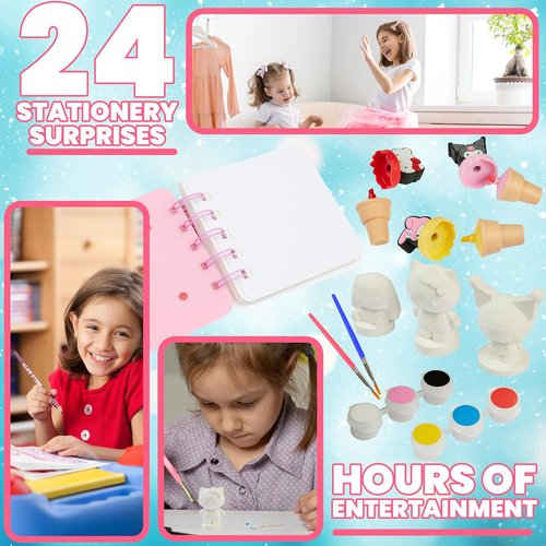Hello Kitty | Sanrio Advent Calendar 2025 - Color Your Own Figurines & 24 Kawaii Accessories for Girls