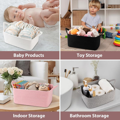 OIASKET Woven Storage Basket - Perfect Gift Organizer with Handles | Includes Gift Bag & Tissue Paper, 13.6" x 10" x 5.9”