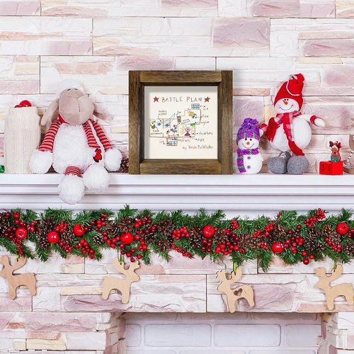Home Alone Christmas Decorations - Funny Holiday Wooden Sign Art Print | Indoor Table & Wall Decor