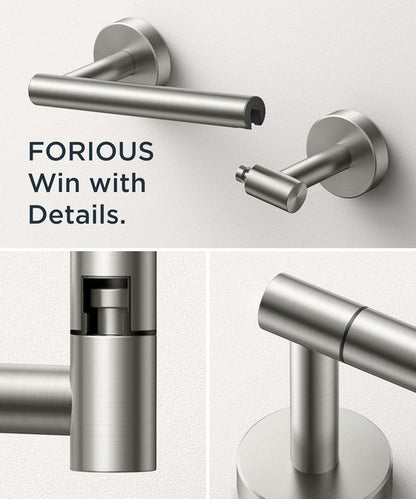 FORIOUS Toilet Paper Holder - Rustproof Double Post Pivoting Design | 2-Pack Stainless Steel Dispenser