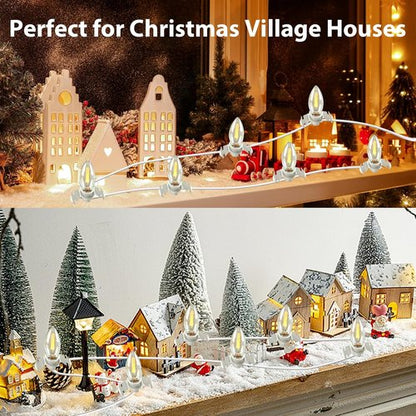 Department 56 USB 5V LED Light Set - 6 Lights for Christmas Village & Halloween Decor | 9.8ft White Cord