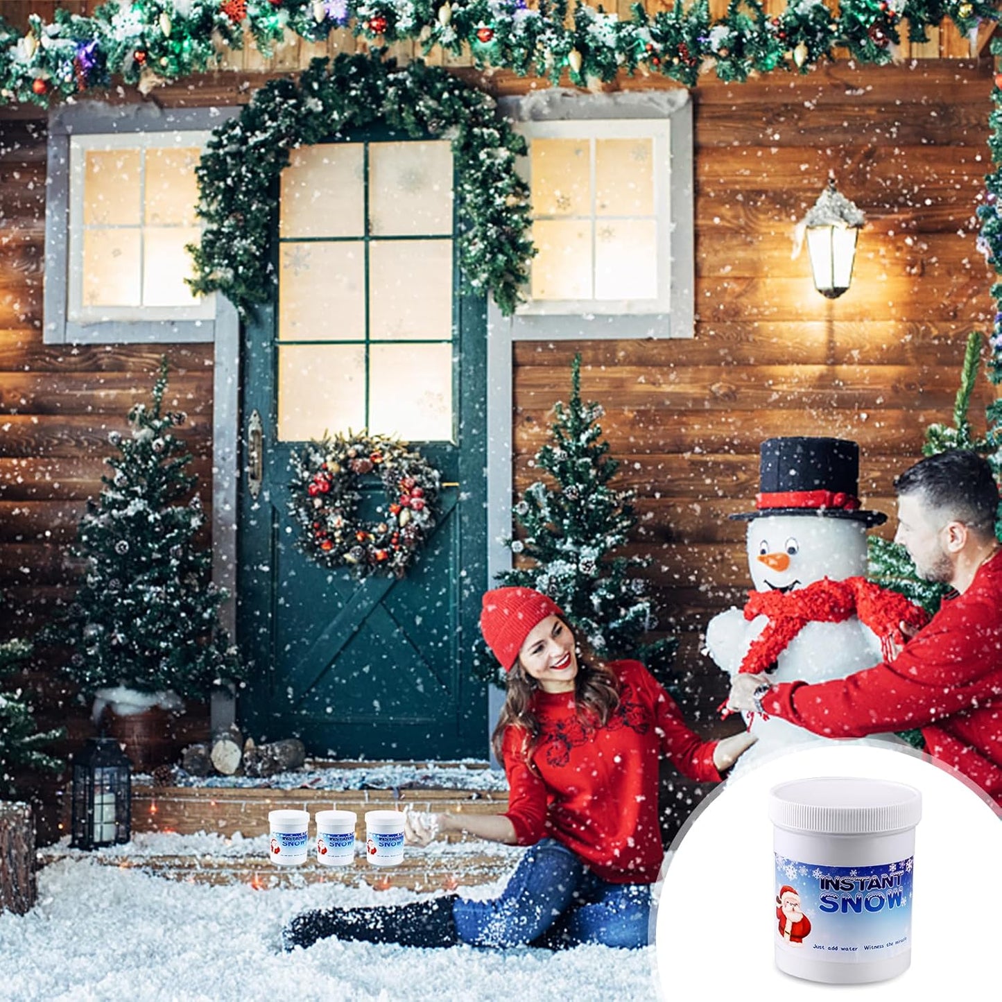 Skiennix Instant Snow Powder - Create 6-8 Gallons of Realistic Artificial Snow | Perfect for Winter Decor & Crafts