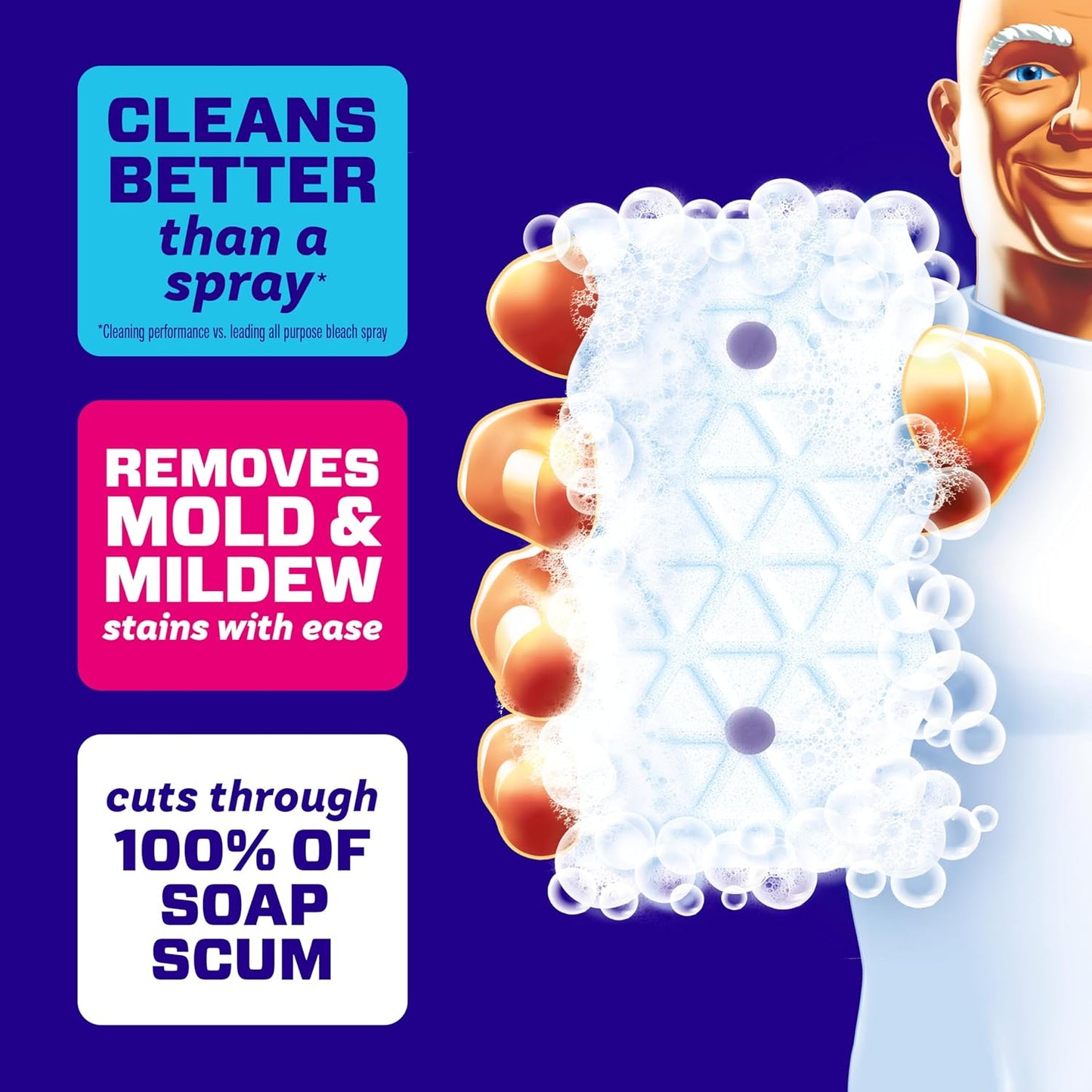 Mr. Clean Magic Eraser Sponge - Powerful Soap Scum Remover with Febreze Lavender Scent | 7 Count