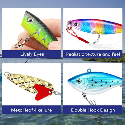 Skiennix Fishing Advent Calendar 2025 - 24 Days of Fishing Lures for Men & Teens | Perfect Holiday Countdown